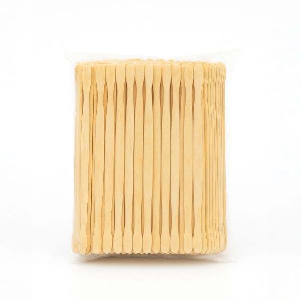 Мішалка дерев'яна береза ЛЮКС Фігурна 140*6*1.3 мм 800 шт