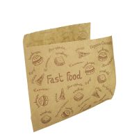  Упаковка бумажная для блинов и бургеров уголок 140*140*0 мм 40г/м2 КРАФТ рисунок