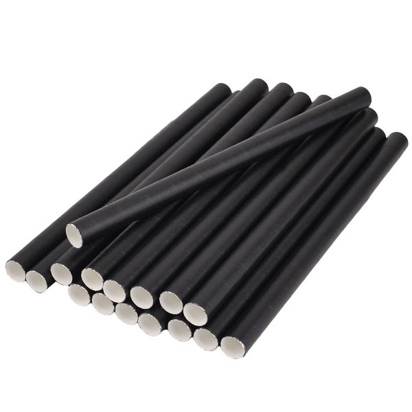 Трубочки паперові для Bubble Tea d-10 мм L-200 мм 50 шт ЧОРНІ