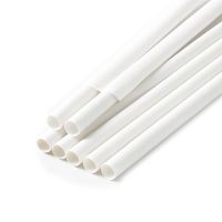  Трубочки бумажные для Bubble Tea d-10 мм L-200 мм 50 шт БЕЛЫЕ в инд. бумаж. упак.