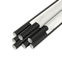  Трубочки бумажные для Bubble Tea d-10 мм L-200 мм 50 шт ЧЕРНЫЕ в инд. бумаж. упак.