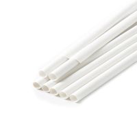 Трубочки бумажные Фреш d-8 мм L-200 мм 50 шт БЕЛЫЕ в инд. бумаж. упак.