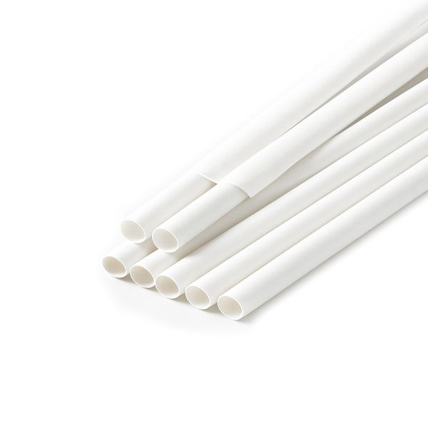 Трубочки паперові Фреш d-8 мм L-200 мм 50 шт БІЛІ в індив. папер. упак.