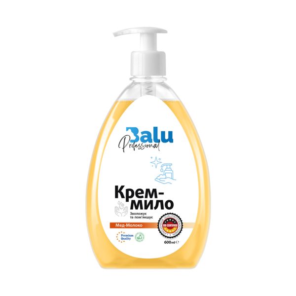 Рідке крем-мило BALU Мед-Молоко з дозатором 600 мл