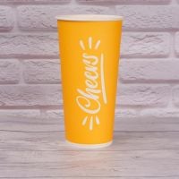Стакан паперовий 600 мл для холодних напоїв Cheers
