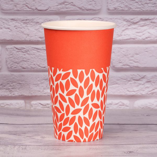 Стакан паперовий 500 мл BIO Orange