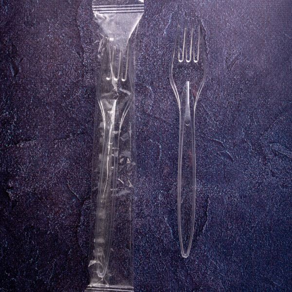 Виделка Bittner 18 см в індивід. упак. ПРОЗОРА 100 шт