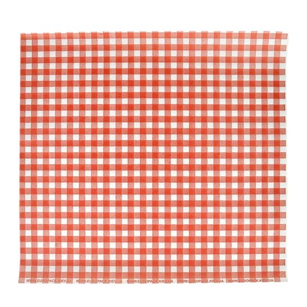Папір обгортковий 320*320 мм 40г/м2 Клітинка червона 500 шт