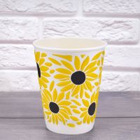 Стакан паперовий двошаровий BIO 3D Соняшник 400 мл