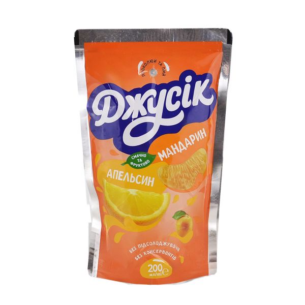 Сік Джусик Апельсин-мандарин 200 мл 10 шт
