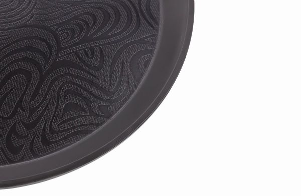 Рознос круглий чорний з малюнком 350 мм