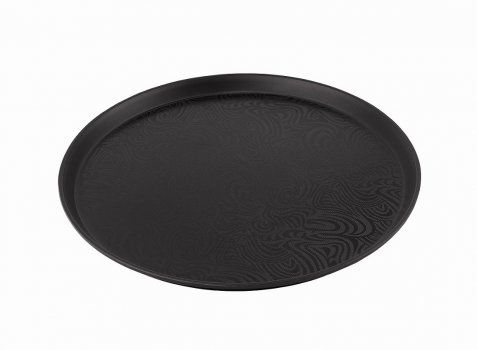 Рознос круглий чорний з малюнком 350 мм