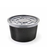 Контейнер с крышкой РР 450 мл d-116 мм h-75 мм ЧЕРНЫЙ