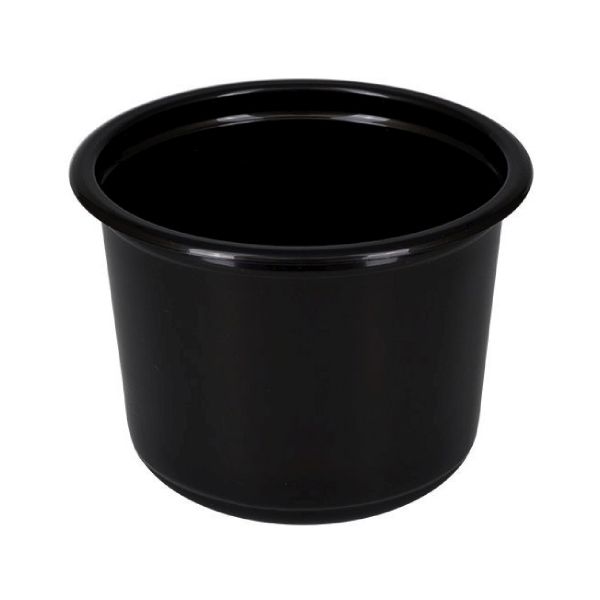 Контейнер з кришкою РР 500 мл d-115 мм h-80 мм ЧОРНИЙ