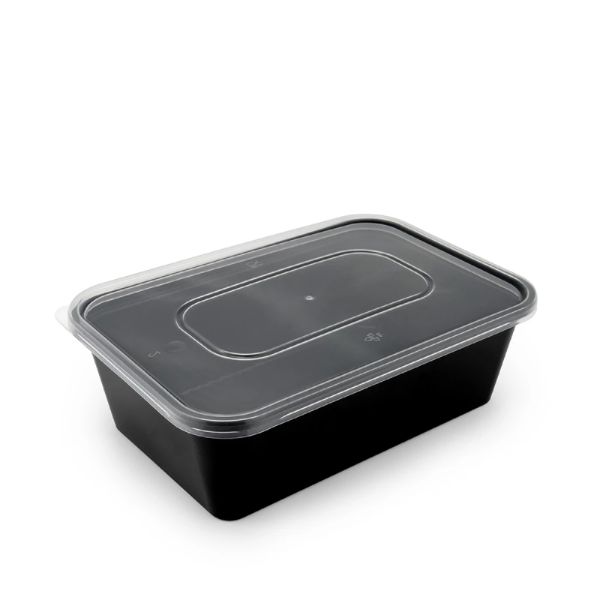 Контейнер прямокутний з кришкою РР 1000 мл 173*114*70 мм ЧОРНИЙ