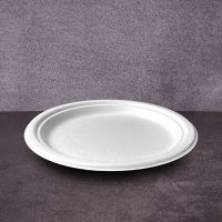 Тарілка БІО з цукрової тростини d-23 см БІЛА 50 шт