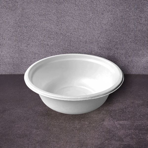 Тарілка БІО глибока 500 мл d-155 мм з цукрової тростини БІЛА 50 шт