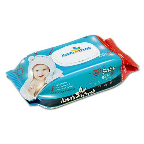 Серветки вологі Handy Fresh Baby з клапаном 120 шт
