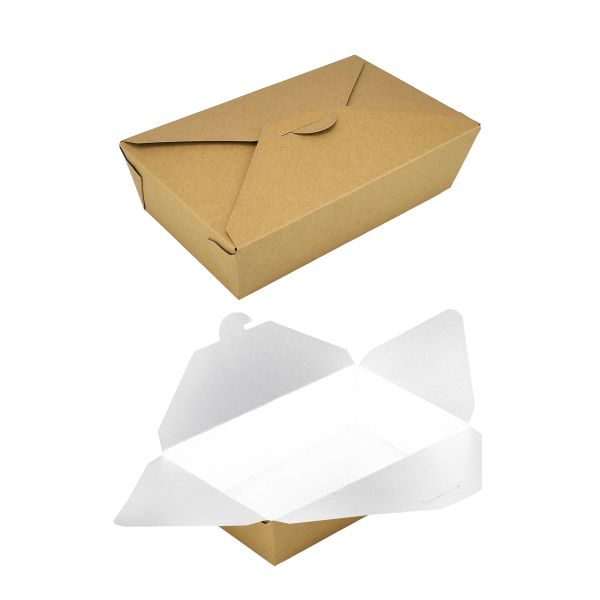 Упаковка для других страв 1000 мл 185*105*55 мм КРАФТ/БІЛА