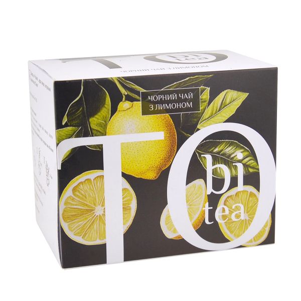 Чай чорний пакетований з лимоном TOBI 2,5 г*20 шт