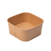 Контейнер паперовий для салату квадратний 1400 мл 170*170*77 мм КРАФТ