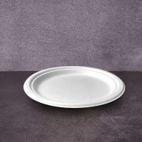 Тарелка БИО из сахарного тростника d-16 см БЕЛАЯ 125 шт