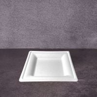 Тарелка БИО из сахарного тростника квадратная 16*16 см БЕЛАЯ 50 шт