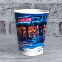 Стакан бумажный двухслойный CHRISTMAS CAFFEE 400 мл 25 шт