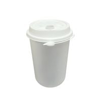 Стакан з круглим дном 500 мл + Кришка плоска з клапаном біла РР Bubble Tea 50 шт