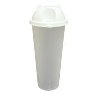 Стакан 700 мл + Кришка котячі вушка біла РР Bubble Tea 50 шт