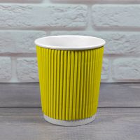 Гофростакан 300 мл жовтий