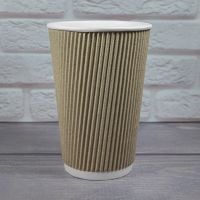 Гофростакан 500 мл бурий