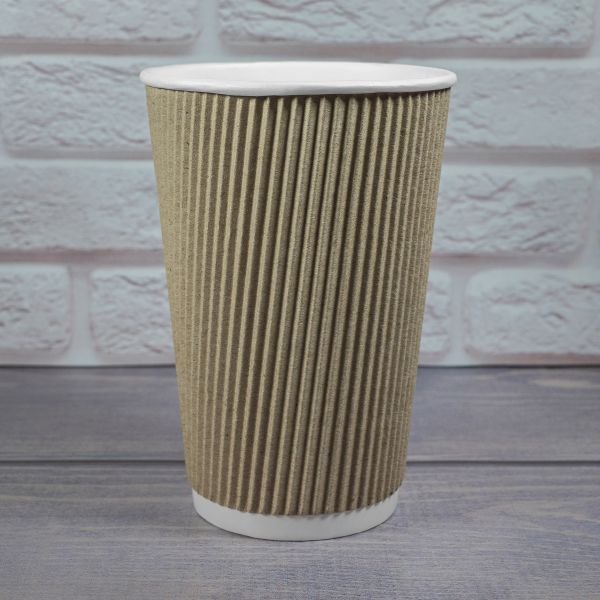 Гофростакан 500 мл бурий