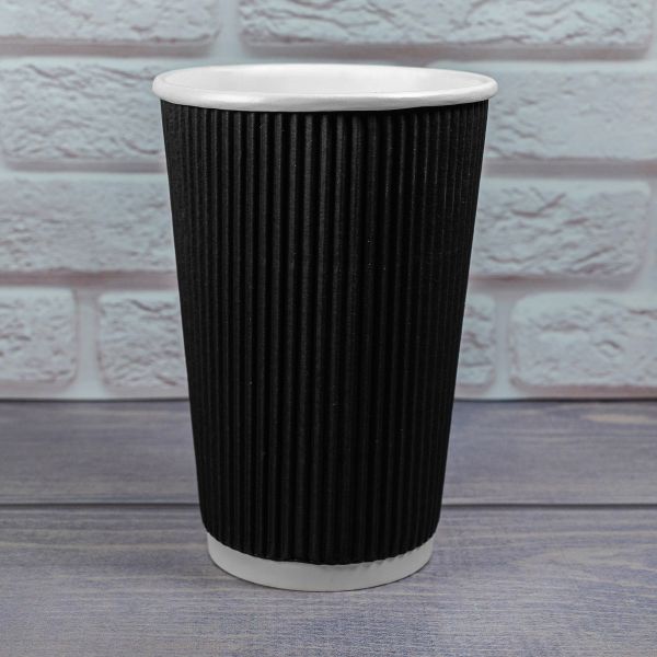 Гофростакан 500 мл чорний