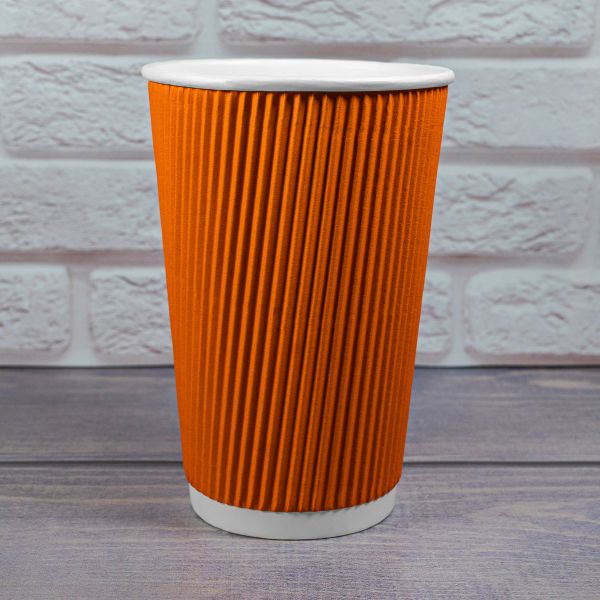 Гофростакан 500 мл помаранчевий