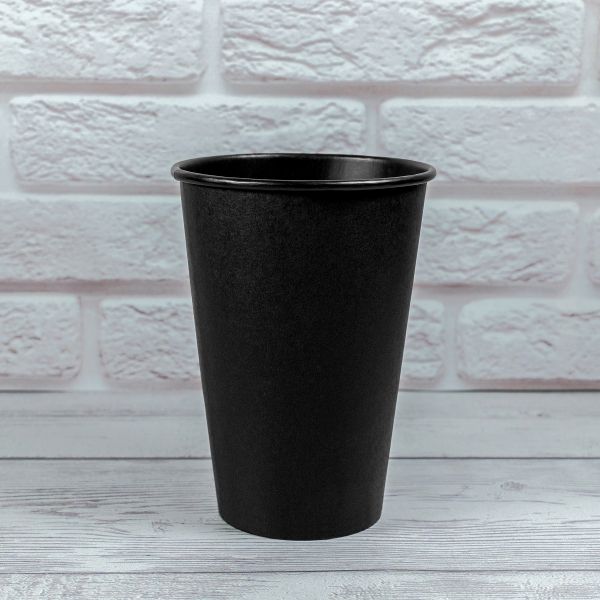 Стакан паперовий 340 мл ALL BLACK