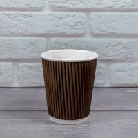 Гофростакан 185 мл коричневый