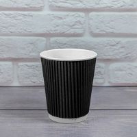 Гофростакан 185 мл чёрный 25 шт