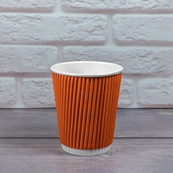 Гофростакан 185 мл помаранчевий