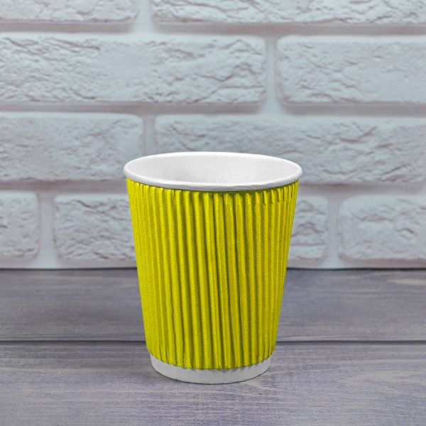 Гофростакан 185 мл жовтий