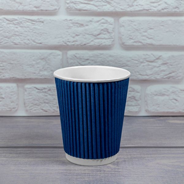 Гофростакан 185 мл синій