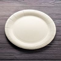 Тарілка паперова ламінована d-23 см БІЛА 50 шт