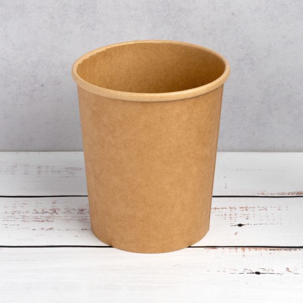 Контейнер паперовий суповий 950 мл d-117 мм h-130 мм КРАФТ