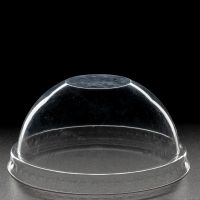 Кришка пластикова купол без отвору на стакан РР d-94 мм 100 шт