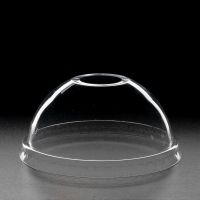 Кришка пластикова купол з отвором на стакан РР d-94 мм 100 шт