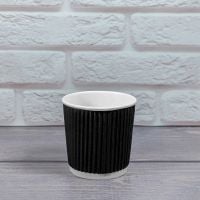 Гофростакан 110 мл чёрный 25 шт