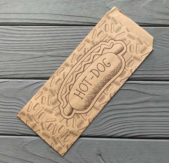 Упаковка паперова для хот-догів жиростійка 210х85 мм 40г/м2 куточок КРАФТ