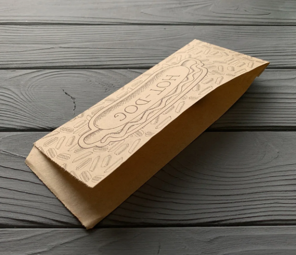 Упаковка паперова для хот-догів жиростійка 210х85 мм 40г/м2 куточок КРАФТ