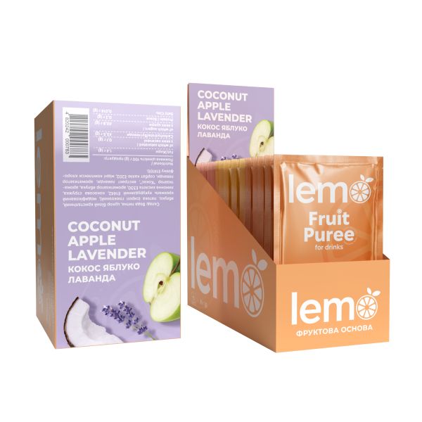 Концентрат для лимонаду та чаю LEMO Кокос-Яблуко-Лаванда 45 г