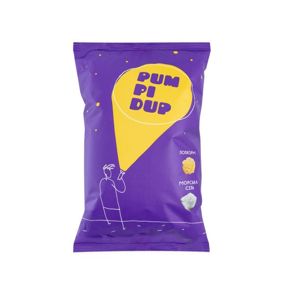 Попкорн PUP PI DUP зі смаком морської солі 90 г